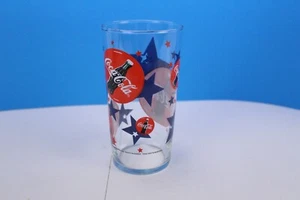 Coca Cola 1998 Indiana Glass Co. Coke Logo Blue Stars Glasses 22oz - Picture 1 of 10