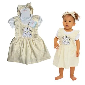 Disney 101 Dalmatiner Baby Mädchen Größe 12 Monate Trägerkleid Body Stirnband - Bild 1 von 10