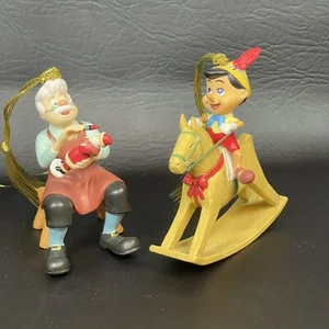 Grolier Disney Early Moments Pinocchio & Geppetto Porcelain Christmas Ornament - Picture 1 of 18