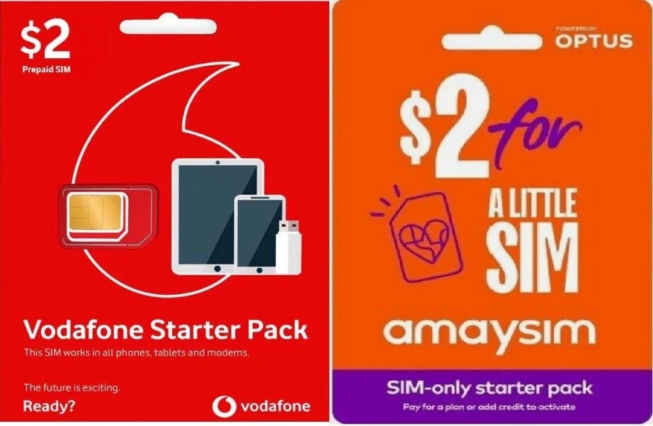 2 X $2 Australia sim card PAYG Prepaid SIM Starter(free post with in AU) - Image 1 of 1