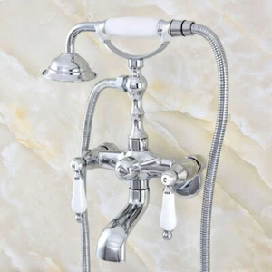 Grifo ajustable para bañera de latón cromado con patas de baño 3 3/8" - Imagen 1 de 9