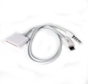 Micro USB To 30 Pin for IPod IPhone 4S 4 Speaker Dock 3.5mm Audio Adapter Cable - Picture 1 of 5