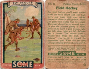 R26 Goudey, Boy Scouts, 1933, #41 Field Hockey - Picture 1 of 1