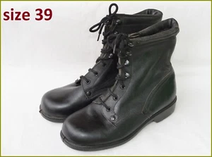 Bulgarian Army soldier leather Boots field Shoes Kubinki size 39 - Picture 1 of 4
