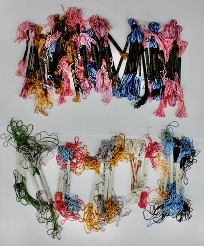 Original Vintage JP Coats Plus Embroidery Floss Thread 81 Skein Lot Cover