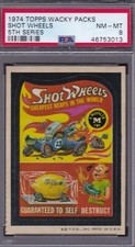 1974 Topps Wacky Packs SHOT WHEELS PSA 8 NM/MT Series 5 Packages  CENTERED!