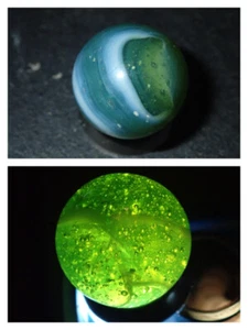 Marbles Rare Peltier Green Surfer / Antiifreeze / Green Fizz 0.603” F - Picture 1 of 12