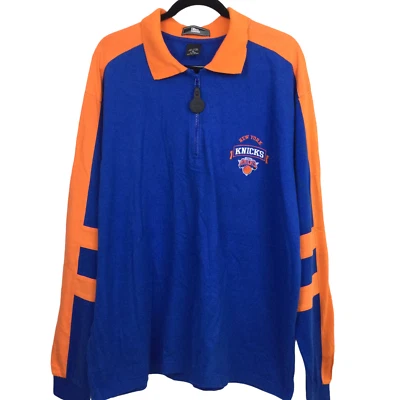 Pro Player Knicks 1/4 Zip Embroidered Logo Collared Pullover Polo Shirt Men's XL - Image 1 of 4