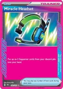 Auriculares milagrosos Pokemon SV08 Surging Sparks 183/191 ACE SPEC raros - Imagen 1 de 3