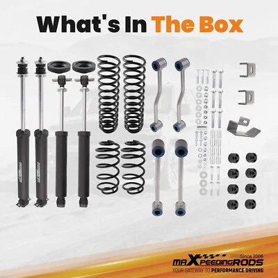3.25" Lift Kit for Jeep Wrangler TJ 1997-2002 w/ 6-Cyl Engine Lift Shock Kit - Изображение 1 из 4