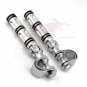 Piedini autostradali cromati 1,25"" 1 1/4"" per modelli Harley Road King Street Glide - Foto 1 di 6