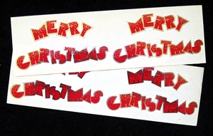 Mrs Grossman Vintage Two 2x6" Sticker Sheets 'Merry Christmas' Foil Material - Picture 1 of 1