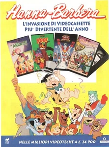 Hanna Barbera VHS Advertising Advertising 1992 Italian Magazine Advertising 18x13 - Picture 1 of 1