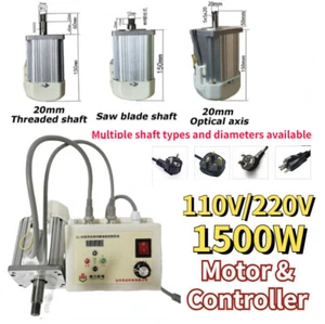 Torno para carpintería 220/110V montaje facial servo 1500W motor y máquina controladora nuevo - Imagen 1 de 18