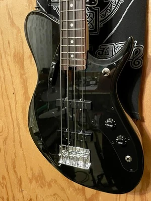 Aria Pro II Jet Electric Bass - Medium Scale 32” Black Jazz Bass - Image 1 of 4