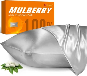 Funda de Almohada 100% Seda Morera para Cabello y Piel, 22 Momme Píldora de Seda Natural Pura - Imagen 1 de 25