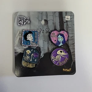 Spirit Halloween Limited Edition Tim Burton Leiche Braut Anstecknadel Set Selten - Bild 1 von 2