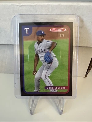 2020 Topps Total - Jose Leclerc #349 Black 4/5 - Image 1 of 3