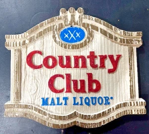 Vintage Country Club Malt Liquor Plastic Sign Component - See Notes - Picture 1 of 4