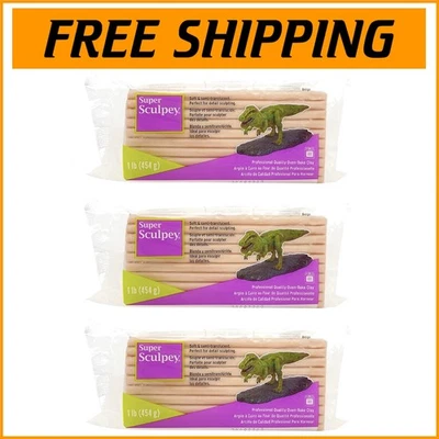 1 LB Super Original Beige Oven-Bake Clay – Durable Sculpting Material, Set of 3 - Image 1 of 2