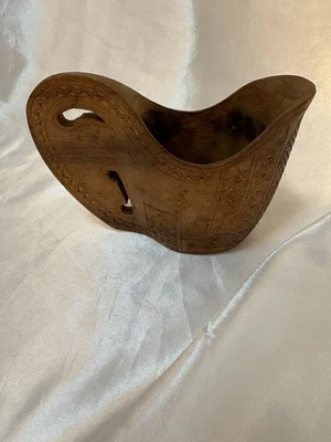 Винтажная березовая чашка Shepards Kuksa ручной работы из дерева Сараево Югославия  - Изображение 1 из 4