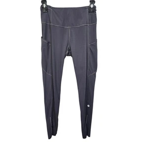 Lululemon Align High Rise Gray Leggings Side Pockets Size 6 Athletic - Picture 1 of 8