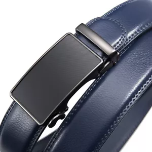 Cinturón de cuero automático Business HJones para hombre hebilla cinturón trinquete informal - Imagen 1 de 7