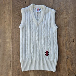 Vintage Gray-nicolls Knitted Cricket Vest Size Boys 16 - Picture 1 of 6
