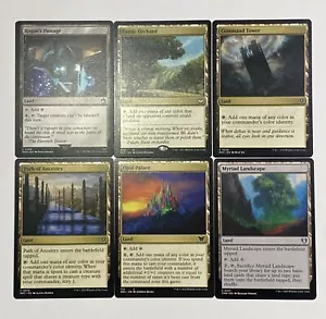6 Magic The Gathering Cards *Commander Deck Land Lot* WOTC TCG CCG MTG NM - Picture 1 of 3