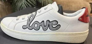 Sneakers Skechers Street Goldie sigillate con un bacio bianche labbra amore donna 8,5 - Foto 1 di 7