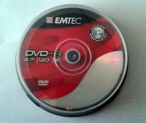 EMTEC DVD-R/10 DVD REGISTRABILI -R 4.7 GB 16X CAKE B. 10 PZ - Picture 1 of 1