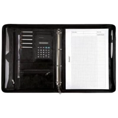 Ringbuchmappe MASSA A4, Lederimitat schwarz ALASSIO 30065 (4021068300655)