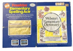 Franklin Elementary Spelling Ace ES90 1989 + Webster Dictionary 1986 NEW SEALED - Picture 1 of 10