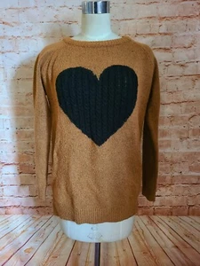 Krista Pearl Vintage Black Heart Pullover Frühling Romantisch Oberteil Gr. M - Bild 1 von 5