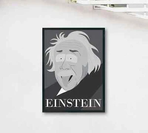 Albert Einstein South Park Print, Full Size Wall Art, Framed/Unframed, 300DPI - Picture 1 of 1