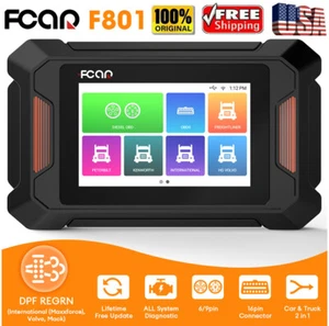 Escáner de diagnóstico de camión de alta resistencia diésel Fcar F801 aceite de todo sistema DPF Regen - Imagen 1 de 12