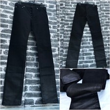 Rare & Great Dior Homme AW03 "Luster " Slim Fit Semi Waxed Black Jeans 120 cm