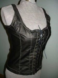NWT-Medium or Large -Renaissance Goth Fitted Corset Bodice,Tank top- Black color - Picture 1 of 1