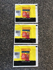 3 1989 TOPPS NINTENDO GAME PACK * PRINCESS * WAX PACKS WRAPPERS