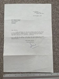 Letter Signed By 617 Squadron Dambuster David Shannon Autograph WW2 RAF Original - Picture 1 of 3