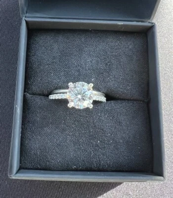 Meierotto Diamond Engagement Ring: Size 7.5, 18 Carat, White Gold (Lab Grown) - Image 1 of 4