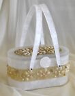 Vintage WHITE PEARLIZED WILARDY Lucite Purse with Faux Pearls, Book Piece