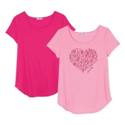 Camisetas Avon Concienciación sobre el Cáncer de Mama - Paquete de 2 camisetas Talla 1X Nuevas en Paquete ~ ENVÍO AL DÍA SIGUIENTE Foto 1 de 4