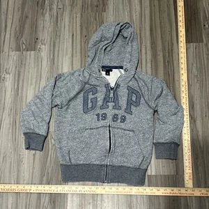 GAP Kids Hoodie Grey Navy Blue Kids Size Medium (8-9yrs) - Picture 1 of 4