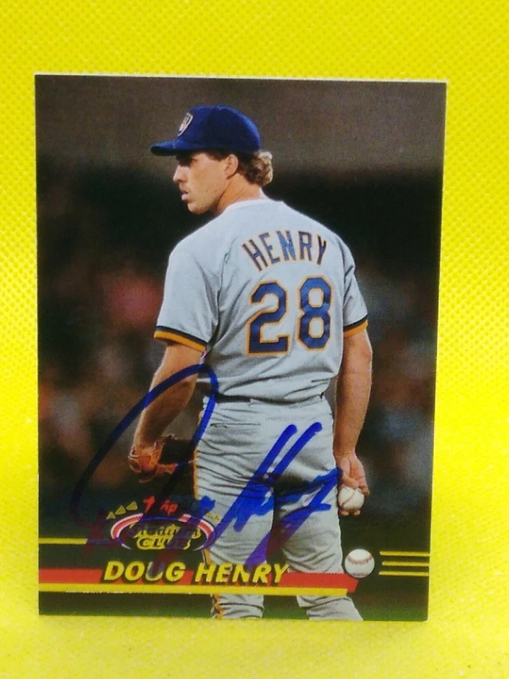 Doug Henry 1993 Stadium Club #521 PERSONAL AUTOGRAPH - Image 1 of 1