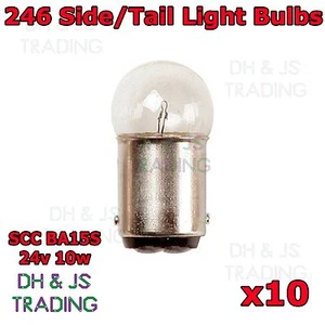 10 x 246 Side Tail Light Car Auto Van Bike Bulb Bulbs Lamps 24v 10w - Picture 1 of 1