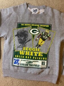 Vintage Green Bay Packers Lee Sport Reggie White NFL Crewneck Sweatshirt Kids M