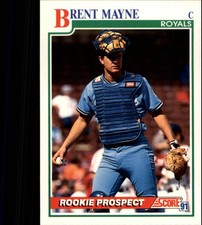 1991 Score Baseball Card #765 Brent Mayne