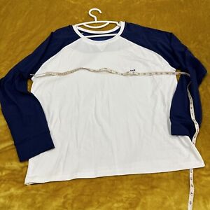 Bam Bamboo Clothing Mens Navy / White Long Sleeve T-Shirt Size XXL