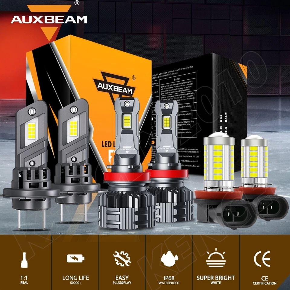 Farol de neblina 6X CANBUS LED feixe alto baixo 6500K para KIA CADENZA 2014-2016 - Imagem 1 de 4